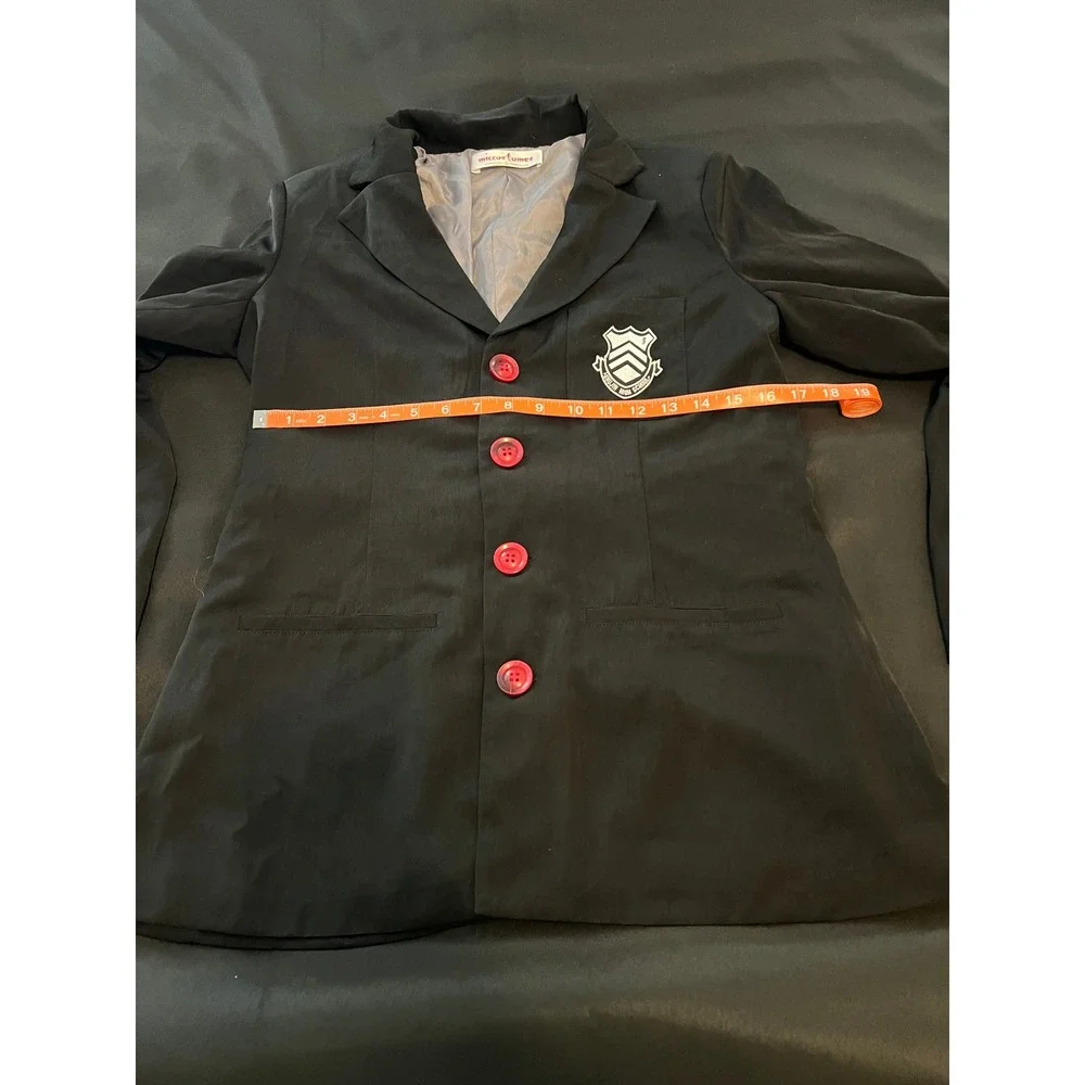 Miccostumes Persona 5 Joker Shujin High School Cosplay Blazer Black Buttons S